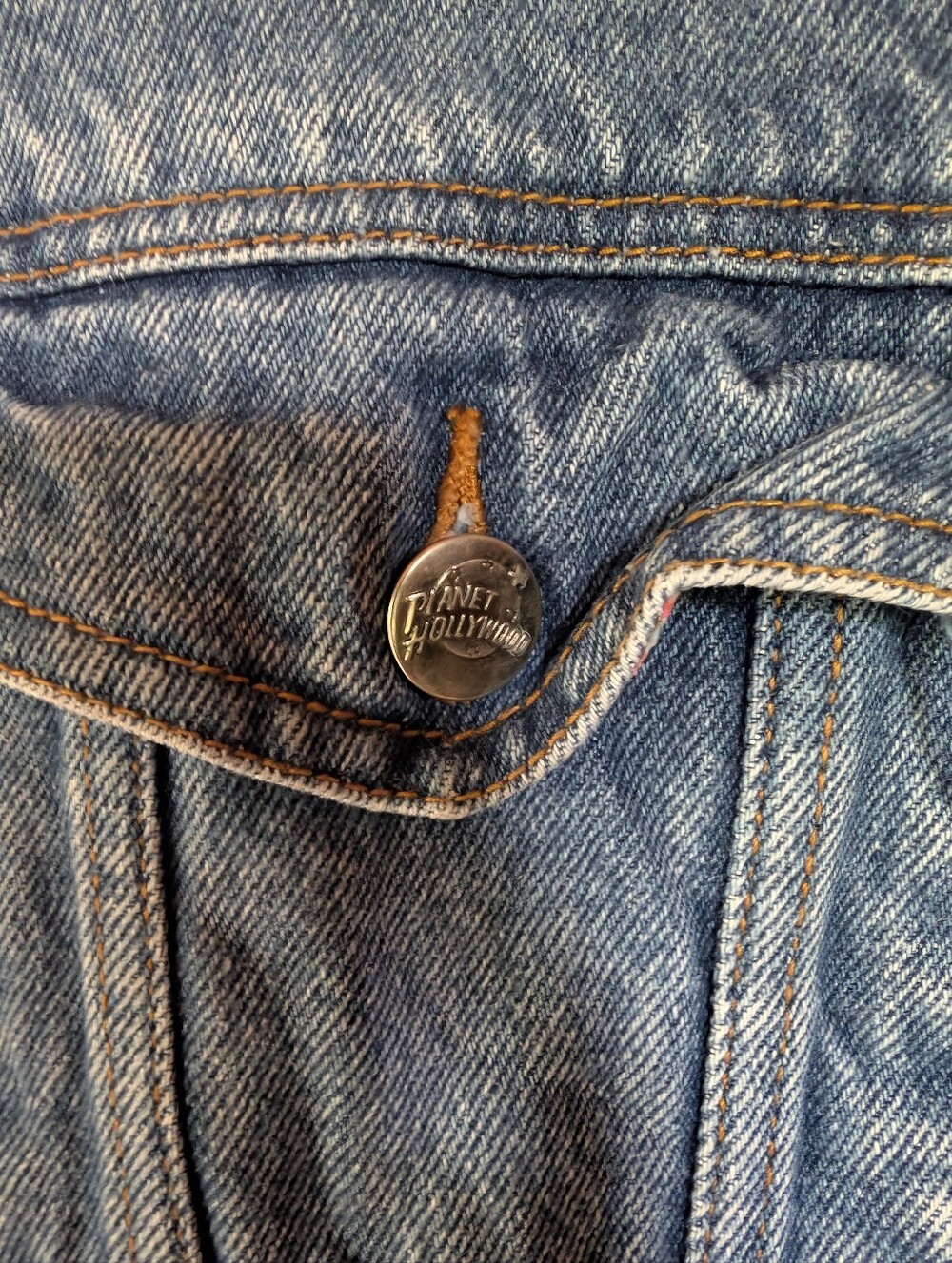 Vintage 90's Planet Hollywood Cannes Denim Jacket - Picture 5 of 8